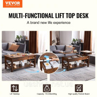 Vevor 314730 Журнальний столик Прямокутний столик для вітальні 120см Vevor 314730 Журнальний столик Прямокутний столик для вітальні 120см