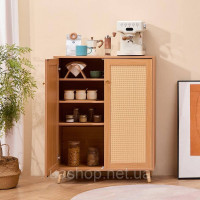 Vevor 314772 Шафа для взуття з ротанга, 5 ярусів, 2 двері, регульований органайзер для взуття Vevor 314772 Шафа для взуття з ротанга, 5 ярусів, 2 двері, регульований органайзер для взуття
