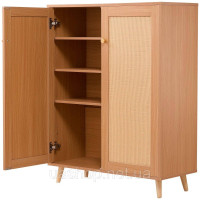 Vevor 314772 Шафа для взуття з ротанга, 5 ярусів, 2 двері, регульований органайзер для взуття Vevor 314772 Шафа для взуття з ротанга, 5 ярусів, 2 двері, регульований органайзер для взуття