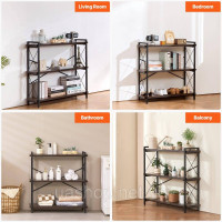Vevor 314793 Rustic Книжкова шафа Стояча полиця Полиця для зберігання металева 3 рівні 90x30x91см Vevor 314793 Rustic Книжкова шафа Стояча полиця Полиця для зберігання металева 3 рівні 90x30x91см
