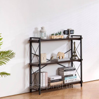 Vevor 314793 Rustic Книжкова шафа Стояча полиця Полиця для зберігання металева 3 рівні 90x30x91см Vevor 314793 Rustic Книжкова шафа Стояча полиця Полиця для зберігання металева 3 рівні 90x30x91см