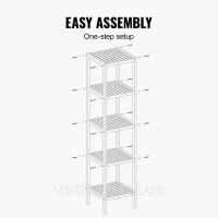 Vevor 314795 Кутова полиця Стенд Bookshelf Storage Plant Stand 5 полиць Vevor 314795 Кутова полиця Стенд Bookshelf Storage Plant Stand 5 полиць