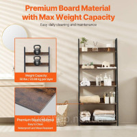 Vevor 314798 VEVO Rustic Bookcase Standing Shelf Storage Shelf 5 Levels Office Трапецієподібної форми Vevor 314798 VEVO Rustic Bookcase Standing Shelf Storage Shelf 5 Levels Office Трапецієподібної форми