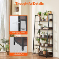 Vevor 314798 VEVO Rustic Bookcase Standing Shelf Storage Shelf 5 Levels Office Трапецієподібної форми Vevor 314798 VEVO Rustic Bookcase Standing Shelf Storage Shelf 5 Levels Office Трапецієподібної форми