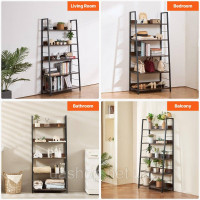 Vevor 314798 VEVO Rustic Bookcase Standing Shelf Storage Shelf 5 Levels Office Трапецієподібної форми Vevor 314798 VEVO Rustic Bookcase Standing Shelf Storage Shelf 5 Levels Office Трапецієподібної форми