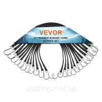 Vevor 314407 натяжна гума з гачком натяжна мотузка багажний гумовий еспандер велосипед 50шт 53см Vevor 314407 натяжна гума з гачком натяжна мотузка багажний гумовий еспандер велосипед 50шт 53см