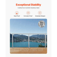 Vevor 315811 Стійка для поручнів для троса 106,7x5x5 см 1JZLGZXYS1061EF8W001V0 Vevor 315811 Стійка для поручнів для троса 106,7x5x5 см 1JZLGZXYS1061EF8W001V0