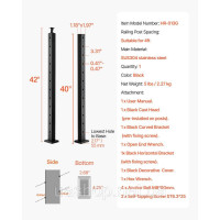 Vevor 315816 Стійка для огорожі 106,7x3x5 см 30° отвори 1 шт. 1JZLGZXHS106VRA3X001V0 Vevor 315816 Стійка для огорожі 106,7x3x5 см 30° отвори 1 шт. 1JZLGZXHS106VRA3X001V0