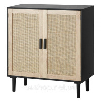 Vevor 314820 Шафа з ротанга Комод з ротанга, 1 предмет шафи для зберігання з 2 магнітними дверцятами, сервант, шафа-буфет з