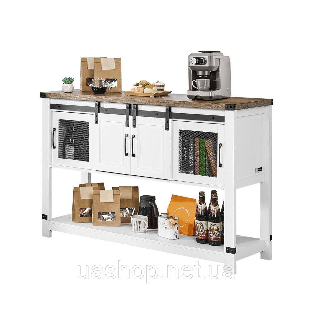Vevor 314821 Кавова шафа 120 x 39,8 x 83 см Кавова шафа у фермерському стилі з 4-ярусним місцем для зберігання, кавовий барний