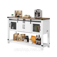 Vevor 314821 Кавова шафа 120 x 39,8 x 83 см Кавова шафа у фермерському стилі з 4-ярусним місцем для зберігання, кавовий барний