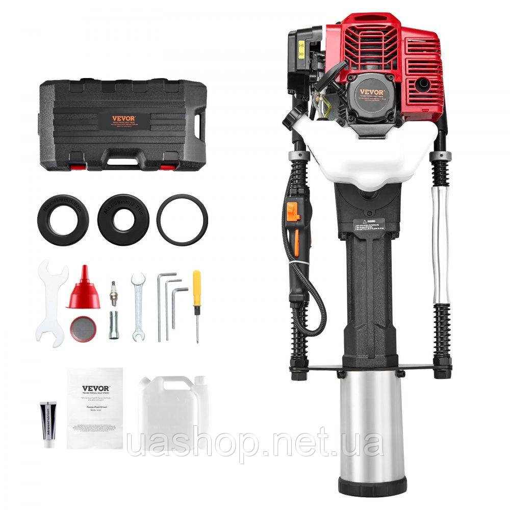 Vevor 315872 Бензиновий Т-подібний гайковерт 52cc, 2-тактний двигун для габаритів, портативний гайковерт потужністю 1400 Вт з 3