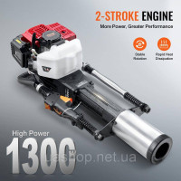 Vevor 315872 Бензиновий Т-подібний гайковерт 52cc, 2-тактний двигун для габаритів, портативний гайковерт потужністю 1400 Вт з 3