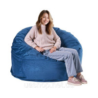 Vevor 314857 Bean Bag Seat Cushion Bean Bag with Removable Cover Blue Adults Round