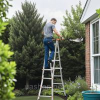 Vevor 315896 Телескопічна драбина A-Frame 15 FT Multifunction для домашньої роботи Vevor 315896 Телескопічна драбина A-Frame 15 FT Multifunction для домашньої роботи