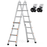 Vevor 315896 Телескопічна драбина A-Frame 15 FT Multifunction для домашньої роботи Vevor 315896 Телескопічна драбина A-Frame 15 FT Multifunction для домашньої роботи