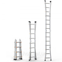 Vevor 315896 Телескопічна драбина A-Frame 15 FT Multifunction для домашньої роботи Vevor 315896 Телескопічна драбина A-Frame 15 FT Multifunction для домашньої роботи