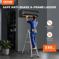 Vevor 315893 Багатофункціональна телескопічна драбина A-Frame 10 футів для домашньої роботи