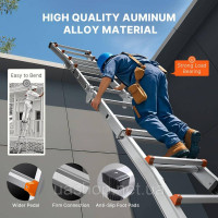 Vevor 315893 Багатофункціональна телескопічна драбина A-Frame 10 футів для домашньої роботи