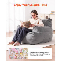 Vevor 314858 Bean Bag Seat Cushion Sofa Крісло з підлокітниками для дорослих Plush Grey Vevor 314858 Bean Bag Seat Cushion Sofa Крісло з підлокітниками для дорослих Plush Grey
