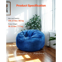 Vevor 314859 Bean Bag Seat Cushion Bean Bag Gamer Cushion Крісло Синій 89x89x56cm Removable Vevor 314859 Bean Bag Seat Cushion Bean Bag Gamer Cushion Крісло Синій 89x89x56cm Removable