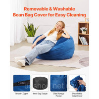 Vevor 314859 Bean Bag Seat Cushion Bean Bag Gamer Cushion Крісло Синій 89x89x56cm Removable Vevor 314859 Bean Bag Seat Cushion Bean Bag Gamer Cushion Крісло Синій 89x89x56cm Removable