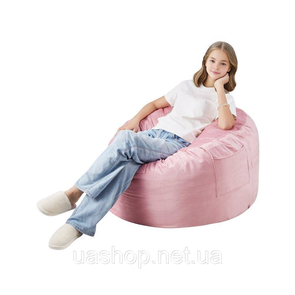 Vevor 314860 Bean Bag Seat Cushion Bean Bag Gamer Cushion Крісло Рожевий 89x89x56cm Removable