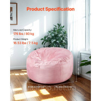 Vevor 314860 Bean Bag Seat Cushion Bean Bag Gamer Cushion Крісло Рожевий 89x89x56cm Removable Vevor 314860 Bean Bag Seat Cushion Bean Bag Gamer Cushion Крісло Рожевий 89x89x56cm Removable