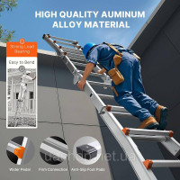 Vevor 315895 Телескопічна драбина A-Frame 19 FT Multifunction для домашніх робіт Vevor 315895 Телескопічна драбина A-Frame 19 FT Multifunction для домашніх робіт