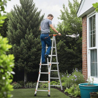 Vevor 315895 Телескопічна драбина A-Frame 19 FT Multifunction для домашніх робіт Vevor 315895 Телескопічна драбина A-Frame 19 FT Multifunction для домашніх робіт