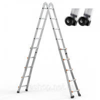 Vevor 315895 Телескопічна драбина A-Frame 19 FT Multifunction для домашніх робіт Vevor 315895 Телескопічна драбина A-Frame 19 FT Multifunction для домашніх робіт