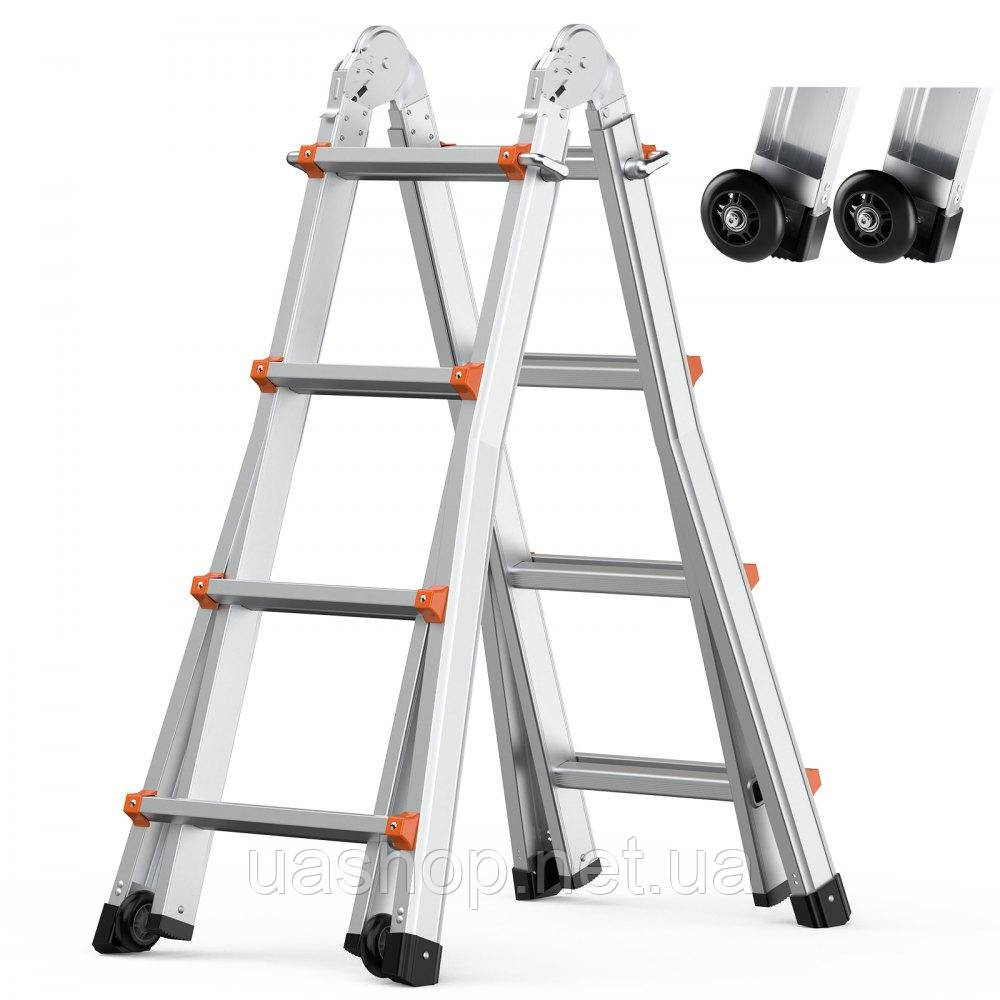 Vevor 315896 Телескопічна драбина A-Frame 15 FT Multifunction для домашньої роботи