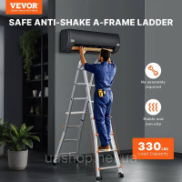 Vevor 315896 Телескопічна драбина A-Frame 15 FT Multifunction для домашньої роботи Vevor 315896 Телескопічна драбина A-Frame 15 FT Multifunction для домашньої роботи