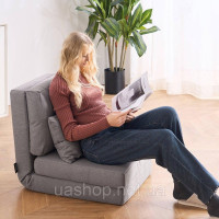 Vevor 314866 диван-ліжко підлоговий диван диван-ліжко Lazysofa з 5 положеннями регулювання сірий