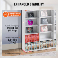 Vevor 314905 Медіа-шафа, 9-рівнева стійка для DVD-дисків до 756 компакт-дисків, регульовані полиці для компакт-дисків з 27 Vevor 314905 Медіа-шафа, 9-рівнева стійка для DVD-дисків до 756 компакт-дисків, регульовані полиці для компакт-дисків з 27