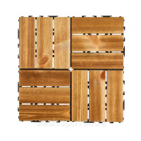Vevor 315930 Плитка для патіо, комплект з 10 штук, балконна плитка 30 x 30 см, водонепроникна торф'яна соснова підлога, дерев'яна Vevor 315930 Плитка для патіо, комплект з 10 штук, балконна плитка 30 x 30 см, водонепроникна торф'яна соснова підлога, дерев'яна