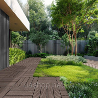 Vevor 315925 Плитка для тераси 10x Click Tiles, плитка для балкону, плитка 295x295 мм, темно-коричнева