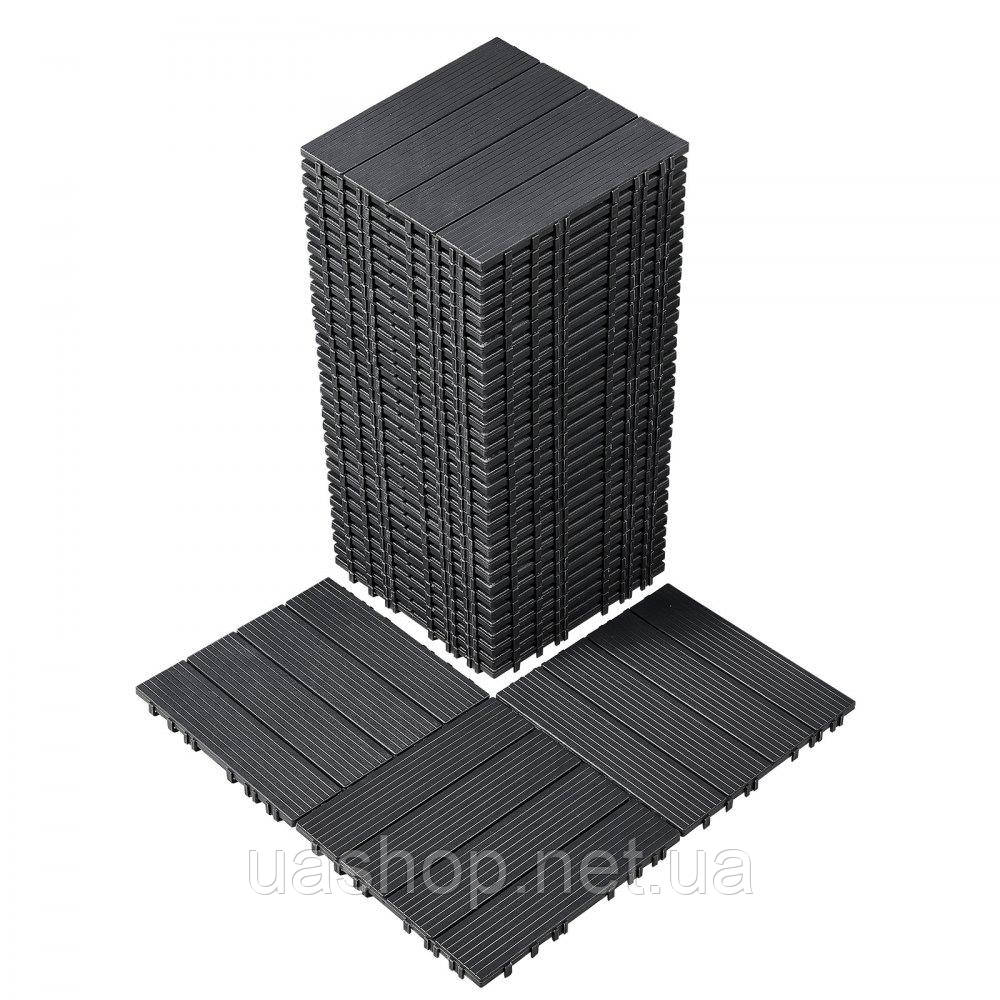Vevor 315932 Плитка для патіо, комплект із 36 предметів, балконна плитка 30 x 30 см, плитка Click, водонепроникна пластикова