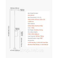 Vevor 315941 Safety Bar Grab Handle Floor Ceiling 136кг Висота стелі 305см Білий Vevor 315941 Safety Bar Grab Handle Floor Ceiling 136кг Висота стелі 305см Білий