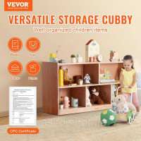 Vevor 314912 Мобільна полична шафа для зберігання, кубічна полиця для зберігання з 5 відділеннями, шафа для зберігання з 2