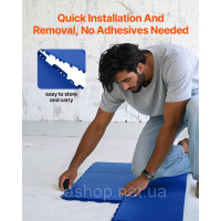 Vevor 315979 Flooring Fitting Interlocking PP Floor Tiles for Hockey 8 Pack Blue Vevor 315979 Flooring Fitting Interlocking PP Floor Tiles for Hockey 8 Pack Blue