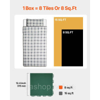 Vevor 315980 Flooring Fitting Interlocking PP Floor Tiles for Hockey 8 Pack Green Vevor 315980 Flooring Fitting Interlocking PP Floor Tiles for Hockey 8 Pack Green