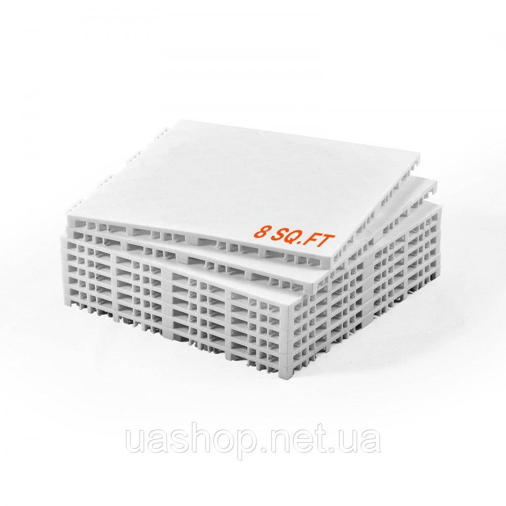 Vevor 315981 Flooring Interlocking Hockey Floor Tiles 8 Pack Grey White