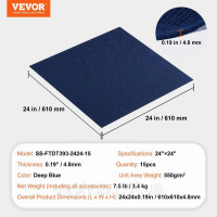 Vevor 315991 Килимова плитка, 61 x 61 см, самоклеюча килимова плитка, м'яка килимова плитка з м'якою підкладкою, укладання Vevor 315991 Килимова плитка, 61 x 61 см, самоклеюча килимова плитка, м'яка килимова плитка з м'якою підкладкою, укладання