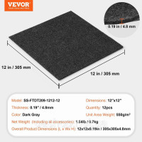 Vevor 315992 Килимова плитка, 305x305 мм, самоклеюча килимова плитка, килимова плитка з м'якою підкладкою, укладання своїми руками Vevor 315992 Килимова плитка, 305x305 мм, самоклеюча килимова плитка, килимова плитка з м'якою підкладкою, укладання своїми руками