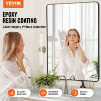 Vevor 316049 Прямокутне настінне дзеркало VEVRO Дзеркало для макіяжу 1220x916x25 мм Дзеркало для ванної кімнати