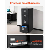 Vevor 314945 Металева шафа для документів з 4 шухлядами та замком