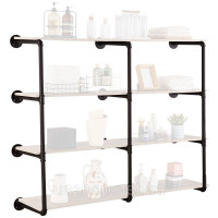 Vevor 314964 3x Shelf Tubes Плаваюча полиця Промислова полиця для труб Настінна полиця 4 рівні 30см