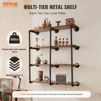 Vevor 314964 3x Shelf Tubes Плаваюча полиця Промислова полиця для труб Настінна полиця 4 рівні 30см Vevor 314964 3x Shelf Tubes Плаваюча полиця Промислова полиця для труб Настінна полиця 4 рівні 30см