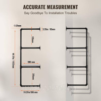 Vevor 314964 3x Shelf Tubes Плаваюча полиця Промислова полиця для труб Настінна полиця 4 рівні 30см Vevor 314964 3x Shelf Tubes Плаваюча полиця Промислова полиця для труб Настінна полиця 4 рівні 30см